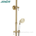 Robinet de douche de salle de bain vintage en bronze